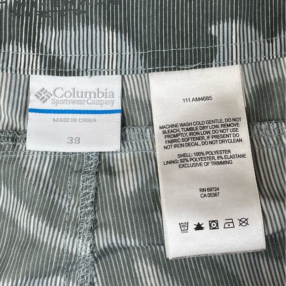 Columbia Mens Size 38 PFG Offshore Board Shorts UPF 50 Omni Shade Blue Gray New - Picture 8 of 10